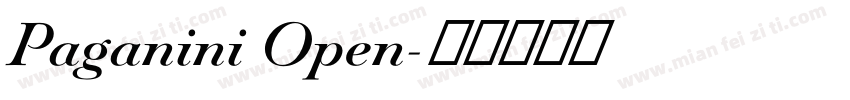 Paganini Open字体转换